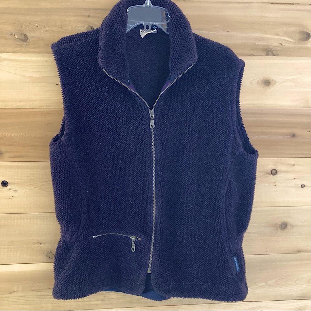 Columbia purple Sherpa fleece zipper vest